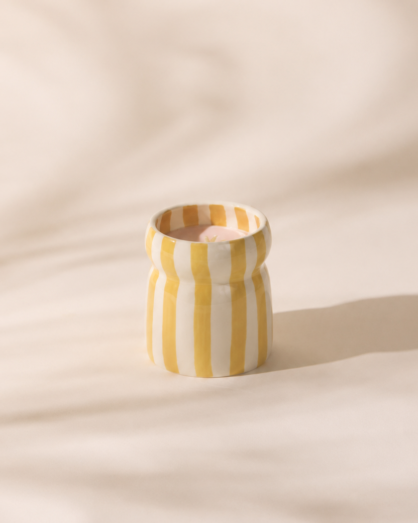 Velas Rayas Ocre - Costa Dorada