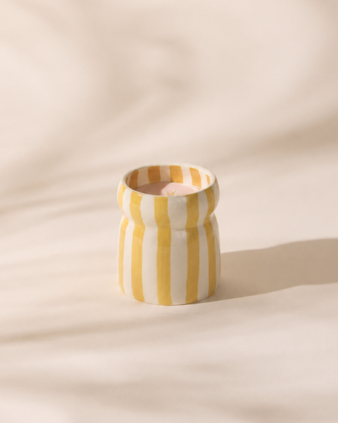 Velas Rayas Ocre - Costa Dorada