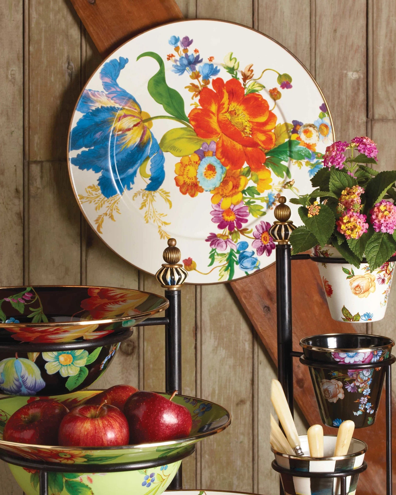 White Flower Market Serving Platter