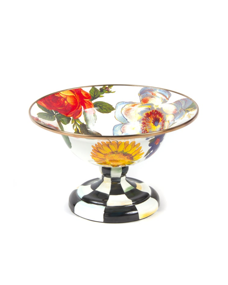 White Flower Market Small Compote