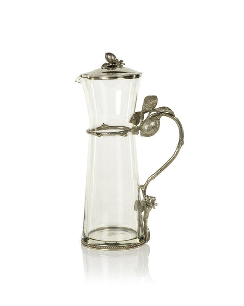 Jarra de vidrio y peltre Limon Agria